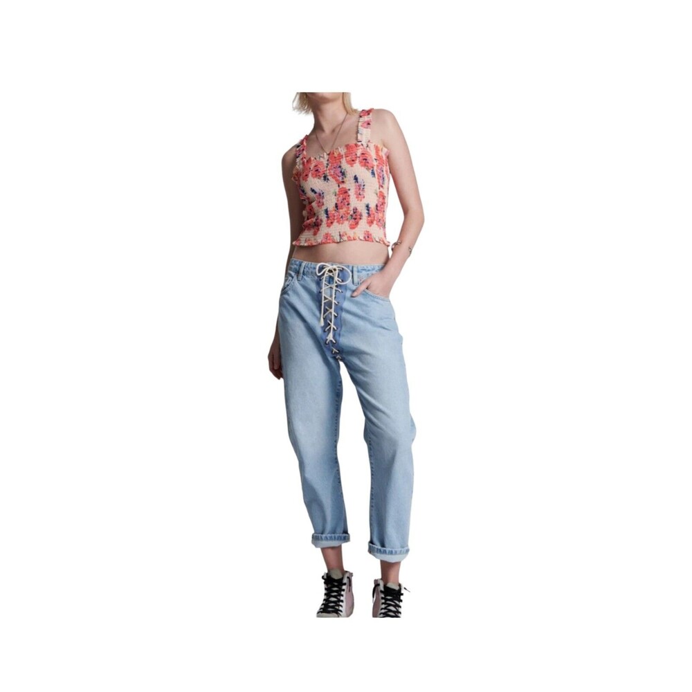 NEW ONE TEASPOON LACE BANDITS JEANS SIZE 28 WOMEN DENIM BLUE